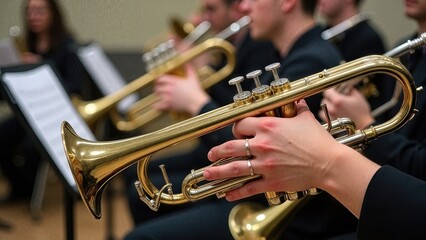 Obraz premium Orchestra Trumpet Performance