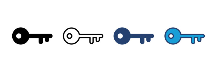 Key icon vector. Key vector icon. Key symbol