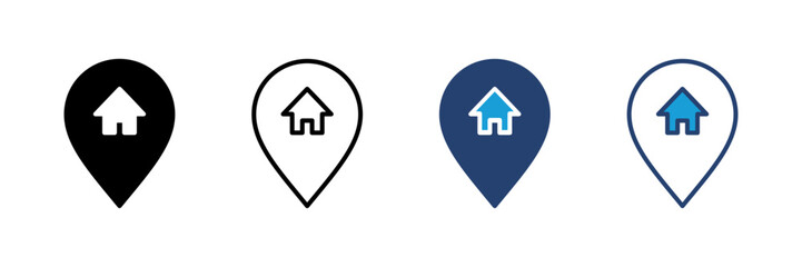 address icon vector. home location icon vector