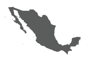 Vector map of Mexico