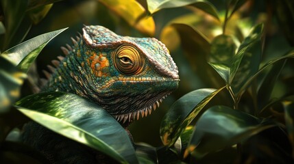 Chameleon in the Foliage
