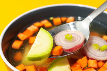 Vegetable soup, healthy nutrition and healthy lifestyle