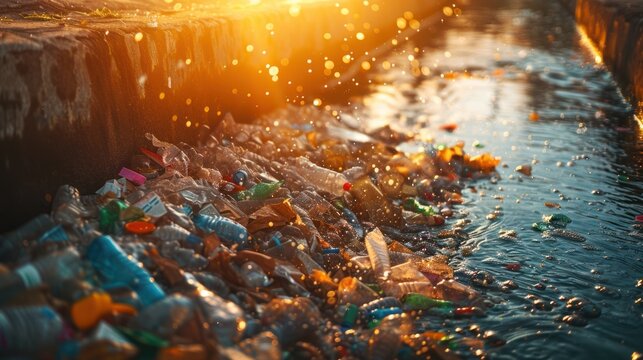 Plastic Pollution in a Stream