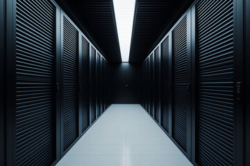 Storage devices seamlessly absorbing data from a giant cloud deployment network technology tone black and white