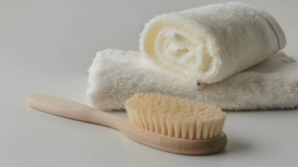 Photo of towels and brush