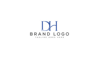 letter DH logo design vector template design for brand.