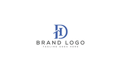 letter DH logo design vector template design for brand.