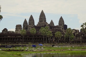 Obraz premium Angkor Wat, a Hindu-Buddhist temple complex in Cambodia