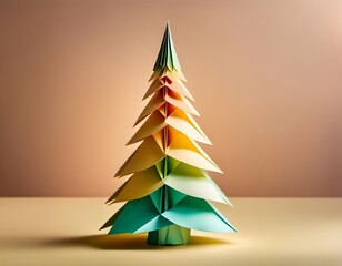 christmas tree made from paper