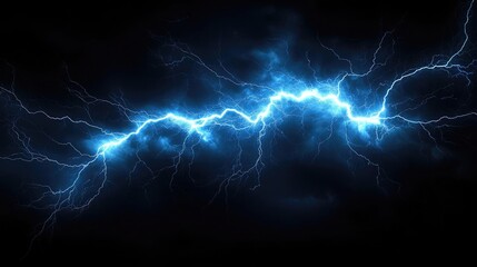 Electric lightning bolt striking through a dark background.