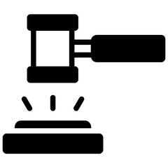 auction icon illustration design with solid
