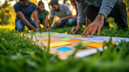 Team Members Engaging in Strategic Business Planning