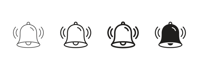Notification bell icon. Ringing bells reminder icon vector	