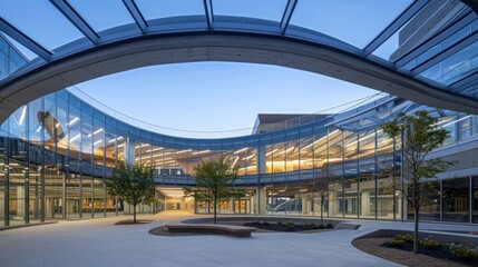 Fototapeta premium Modern Architecture Courtyard