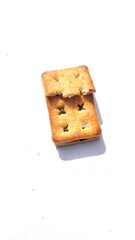 crispy biscuits with white background