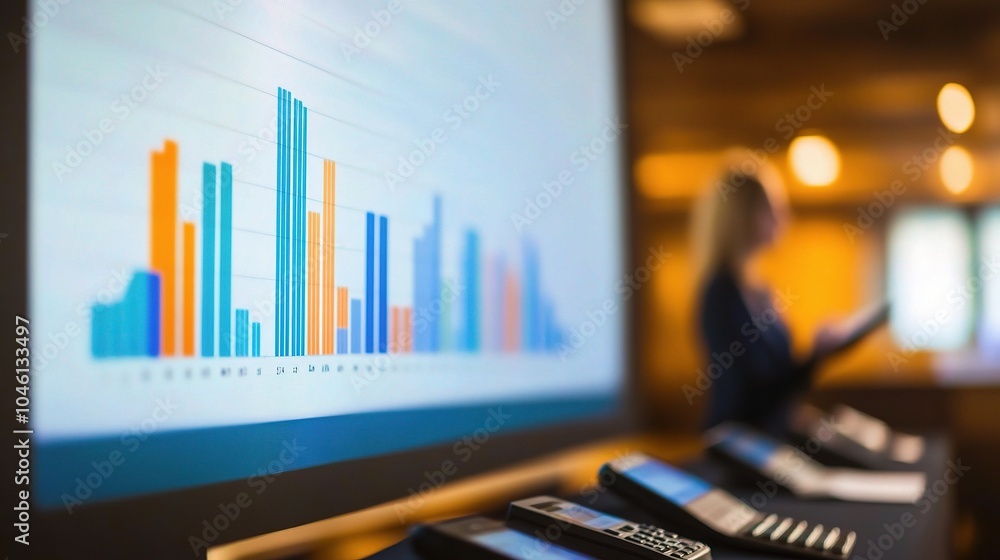 Poster professional presentation with data visualization