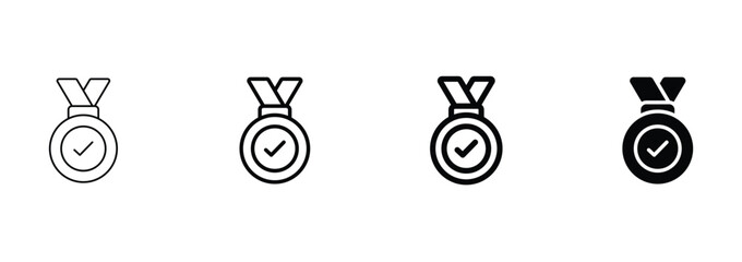Approval , verified, quality symbol. Certified, qualified medal icon vector.