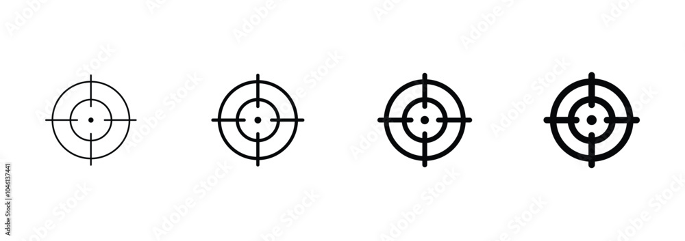 Poster target icon set vector for web