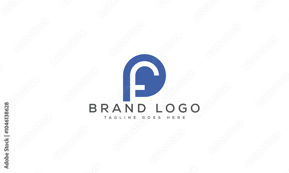 Wall mural letter f logo design vector template design for brand.