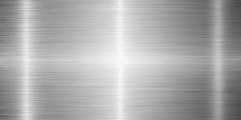 A Seamless Silver Metal Background Texture with Brushed Lines and a Gradient Effect