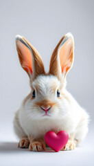 Obraz premium Bunny love isolated with white highlights, png