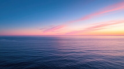 Fototapeta premium Serene Ocean at Sunset with Colorful Sky