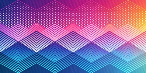 Abstract Geometric Pattern with Layered Triangles and Dotted Background