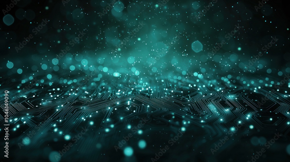 Poster vibrant abstract background showcasing a densely packed high-quality with luminous particles for vis