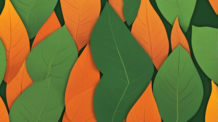 green leaves seamless pattern