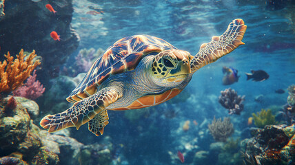 Obraz premium Sea turtle