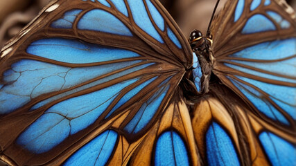 blue and yellow butterfly