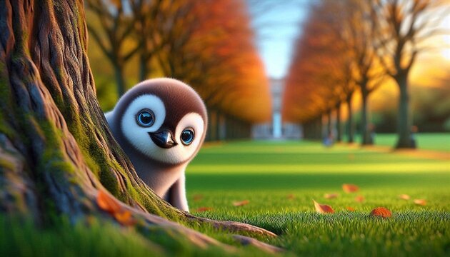 Pinguin hintern Baum