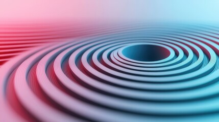 Abstract design showing concentric circles creating a mesmerizing pattern in vibrant colors.