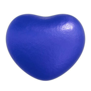 3d icon, 3d illustration, cute heart, dark blurple color,  transparent background, y2k, playful and fun-loving design