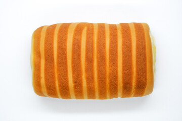 Bread roll isolated on white background