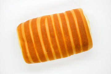 Bread roll isolated on white background