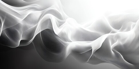 Fototapeta premium Abstract white and gray smoke flowing like a wave.