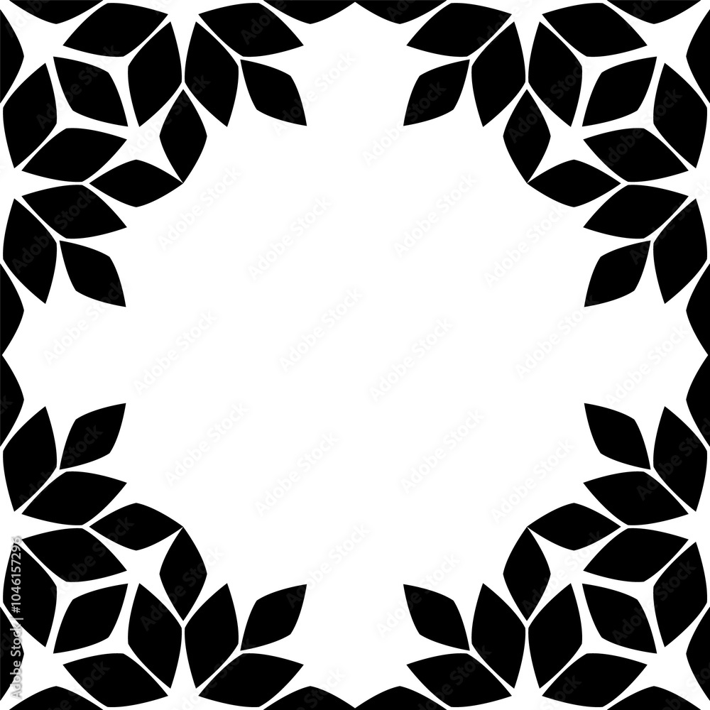 Poster illustration abstract circle of negative space for copy placement is going around. objects like door