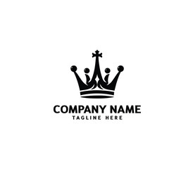 Vector abstract crown logo design. kings crown vector logo. Modern element sign. Royal luxury symbol