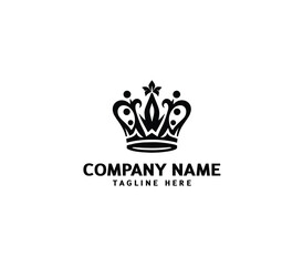 Vector abstract crown logo design. kings crown vector logo. Modern element sign. Royal luxury symbol