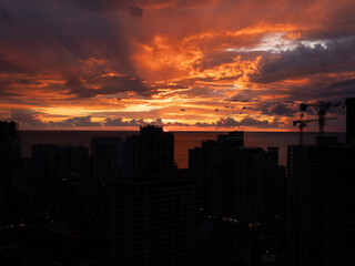 Fototapeta premium sunset in the city