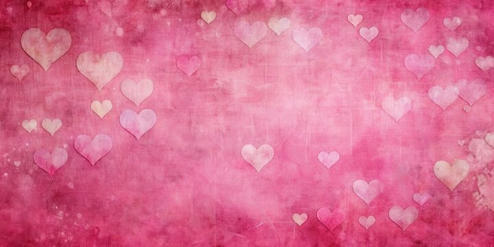 A delicate pink backdrop with faded heart shapes, a romantic and sentimental digital design for a loving occasion