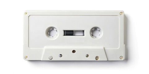 Obraz premium white cassette isolated on white background mock up