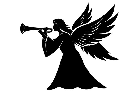 recommend clip art: angel herald with trumpet. Christmas symbol