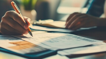 Travel insurance application being filled out, with documents and passport visible