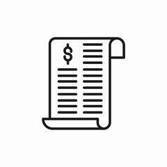 invoice bill icon sign vector