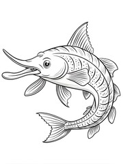Fototapeta premium Adorable animals starting with the letter A in a fun, creative style for coloring books