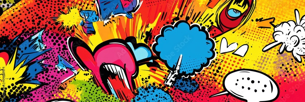 Poster a burst of colorful comic-style doodles showcases action with energetic sound effects and playful sp