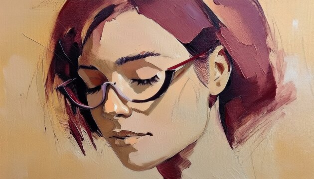Estilo puntura de rostros de mujeres con etxturas y calides , Puncture style of women's faces with textures and warmth