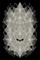 spider web on black background